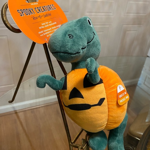 Fringe dog toy Spooky Creatures Rex/0-Lantern. 11” With Squeaker, - Picture 10 of 13